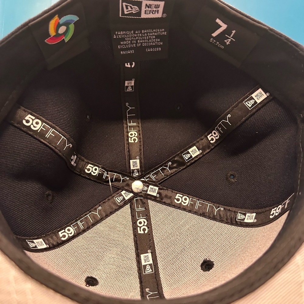 New Era 59FIFTY Black Baseball Cap with White Puerto Rico Logo - Picture 4 of 4